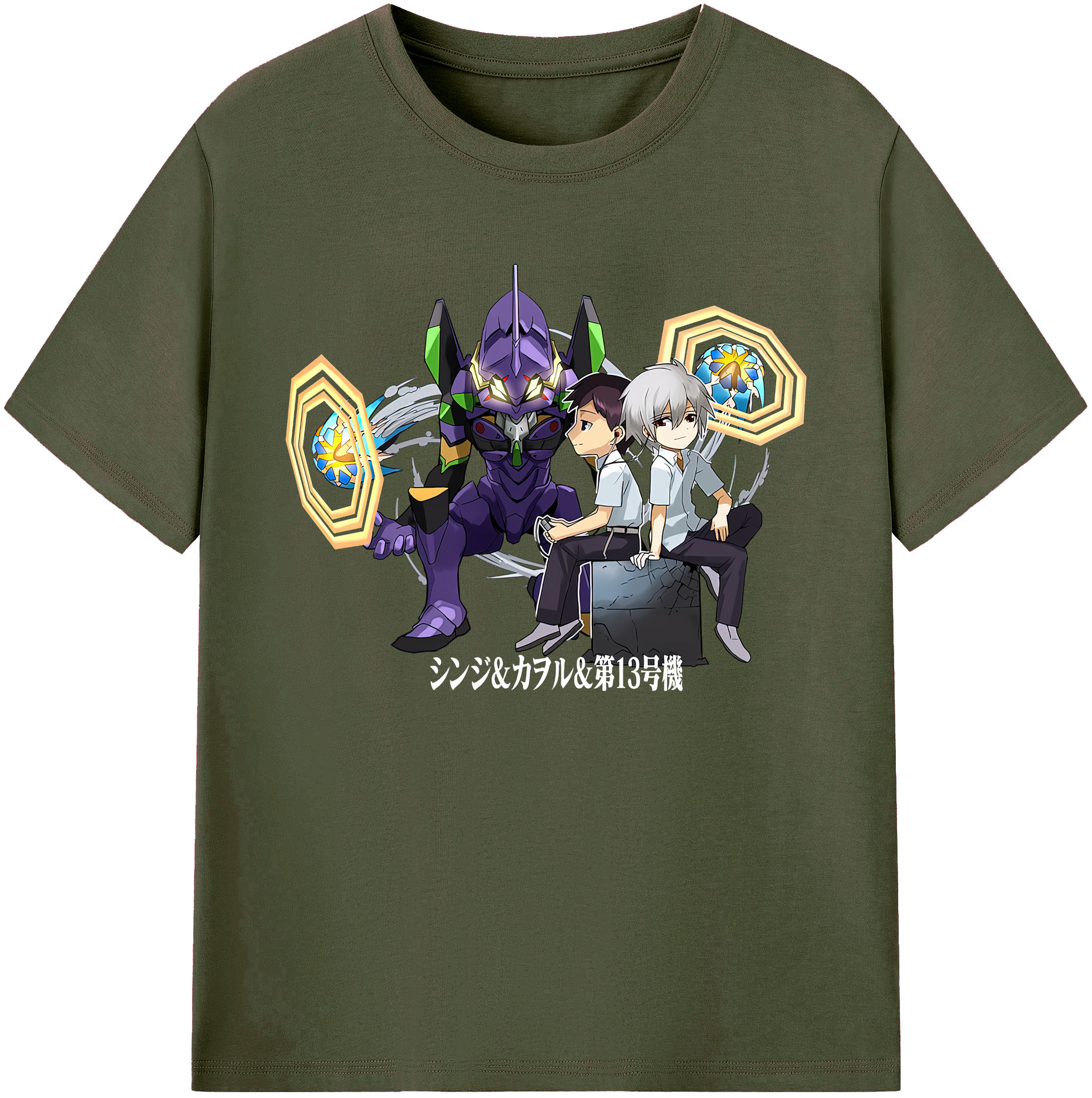 （画像用） EVA 新世紀エヴァンゲリオン 綿100％ メンズ半袖Tシャツ｜肌触りやわらか＆通気性